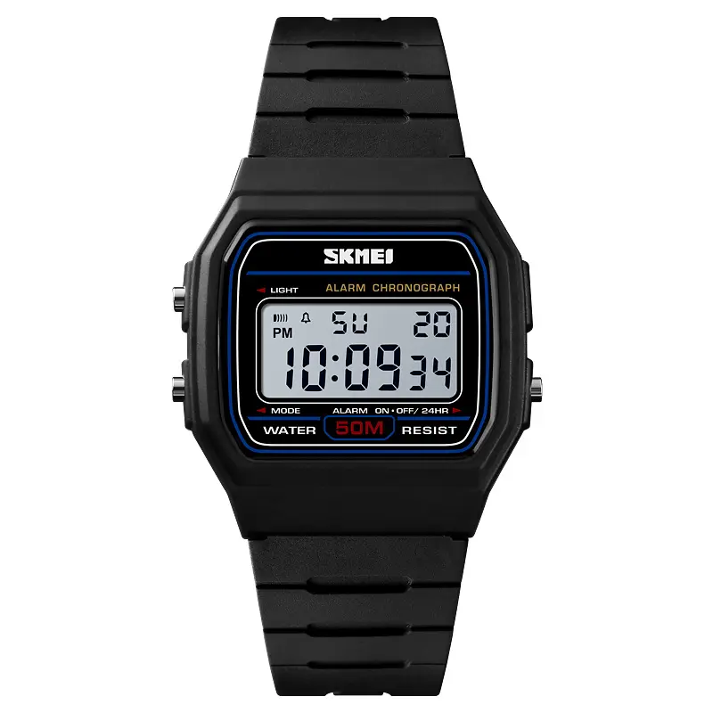 Unisex Classic Square Face Digital Display Watch - Solid Band, Retro Minimalist Design, Lightweight Roman Numeral Timepiece for Daily Wear (Fashion Men's Watch Accessory)