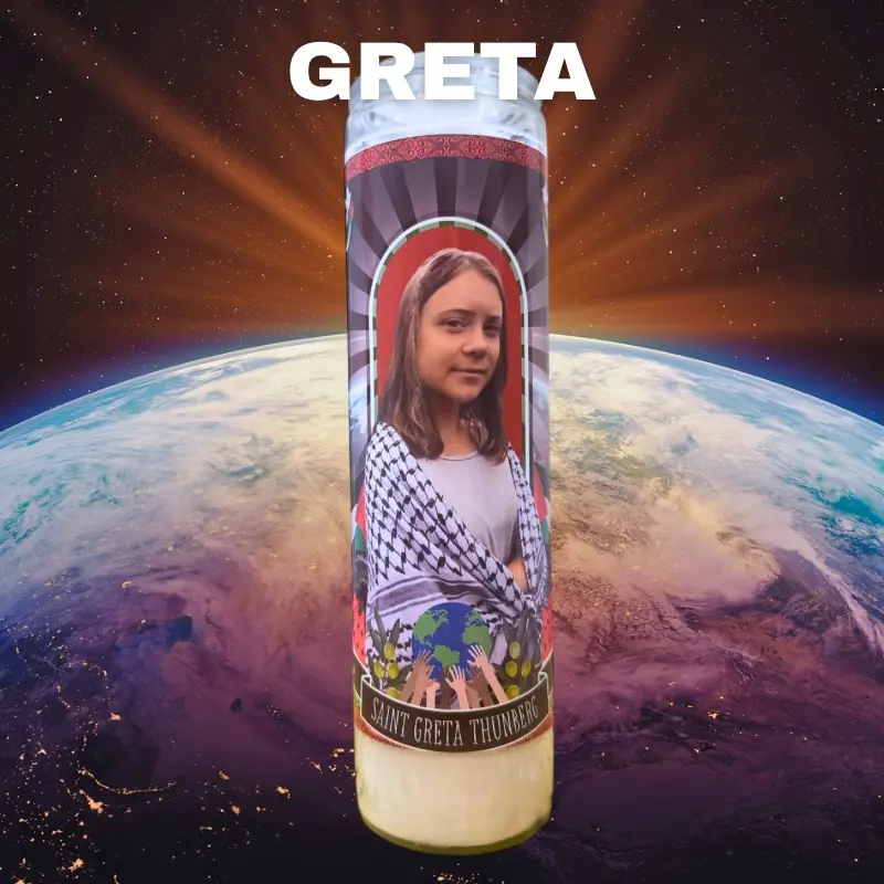The Luminary Greta Thunberg Altar Prayer Candle