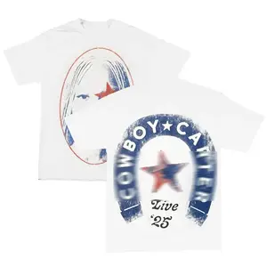 Retro Merch Tour 2025 Carter Horseshoe Western Concert Shirt Everything's Bigger Tour Outfit Cotton Casual Streetwear Graphic Tee