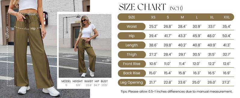 Tanming Womenswear FallFreshness Streetwear Stripe Straight Cut Barrel Leg Parachute Cargo Pants Y2K Elasticated Waistband Soft Wide Leg Pants with Pockets Casual Sweatpants for Women Tanming Womenswear FallFreshness Streetwear Stripe Straight Cut Barrel Leg Parachute Cargo Pants Y2K Elasticated Waistband Soft Wide Leg Pants with Pockets Casual Sweatpants for Women