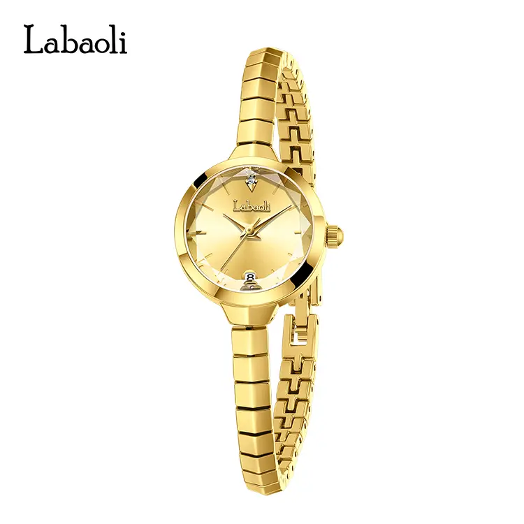 Women's Quartz Watch, Faceted Crystal Dial with Single Diamond Marker, Date Display, Slim Stainless Steel Bracelet, Elegant Minimalist Dress Wristwatch, Ideal for Daily & Special Occasions, Perfect Gift for Her