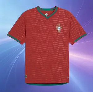 2026 Portugal National Team Short Sleeve Red Home Soccer Jersey 7# Ronaldo Long Sleeve Green Away Jersey