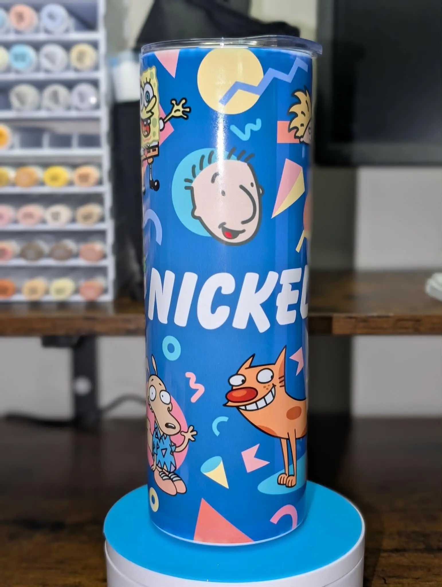 Retro 90s Cartoon 20 oz Tumbler | Nostalgic Stainless Steel Cup