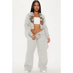 Ed Hardy Tiger Pant Set - Heather Grey X