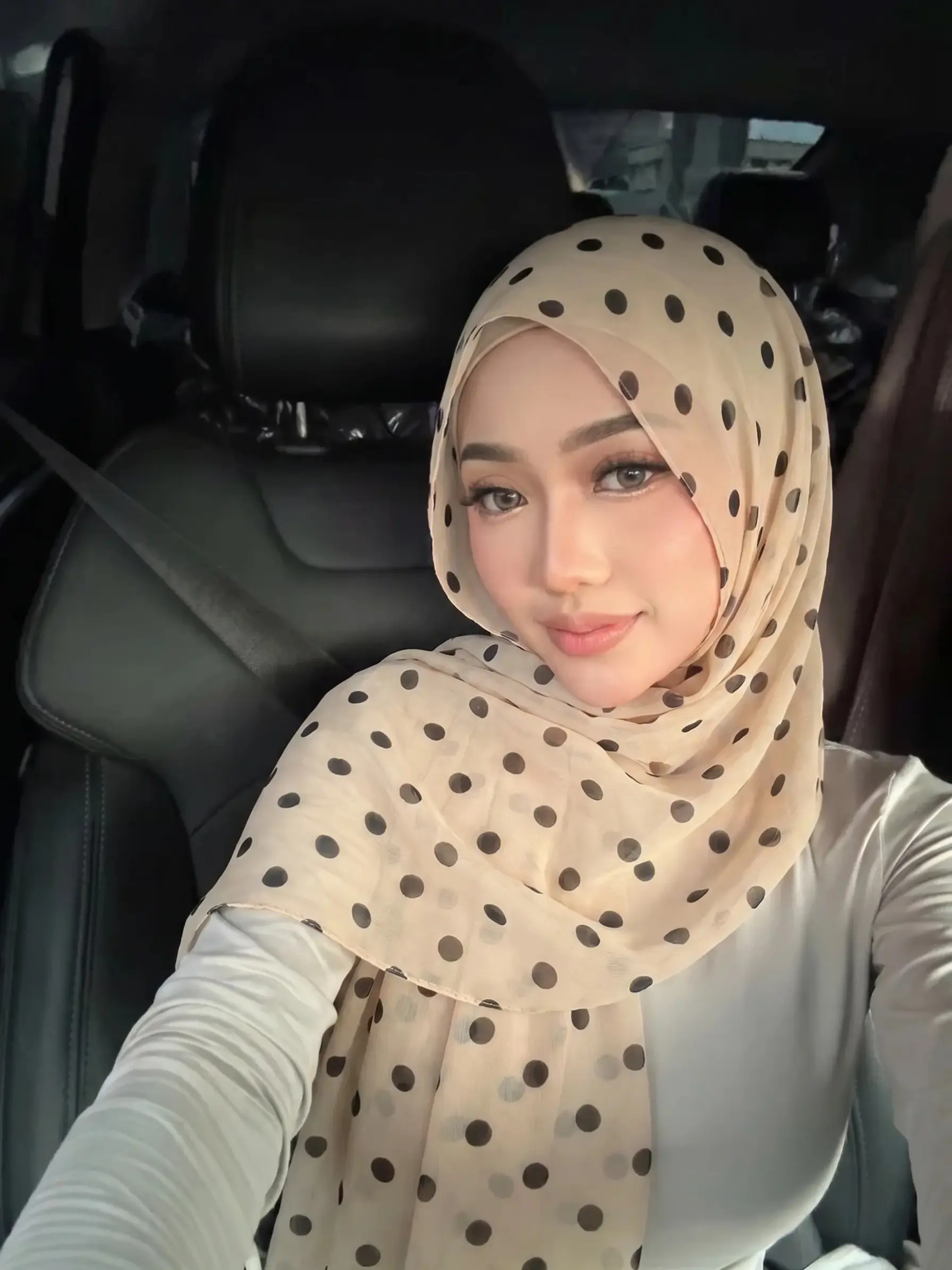 Fashion Dot Print Women's Outdoor Breathable Tignon Scarf Modesty, Casual Loose-Fit Headscarf for Spring Summer, Daily Wear Accessory, Birthday Gift