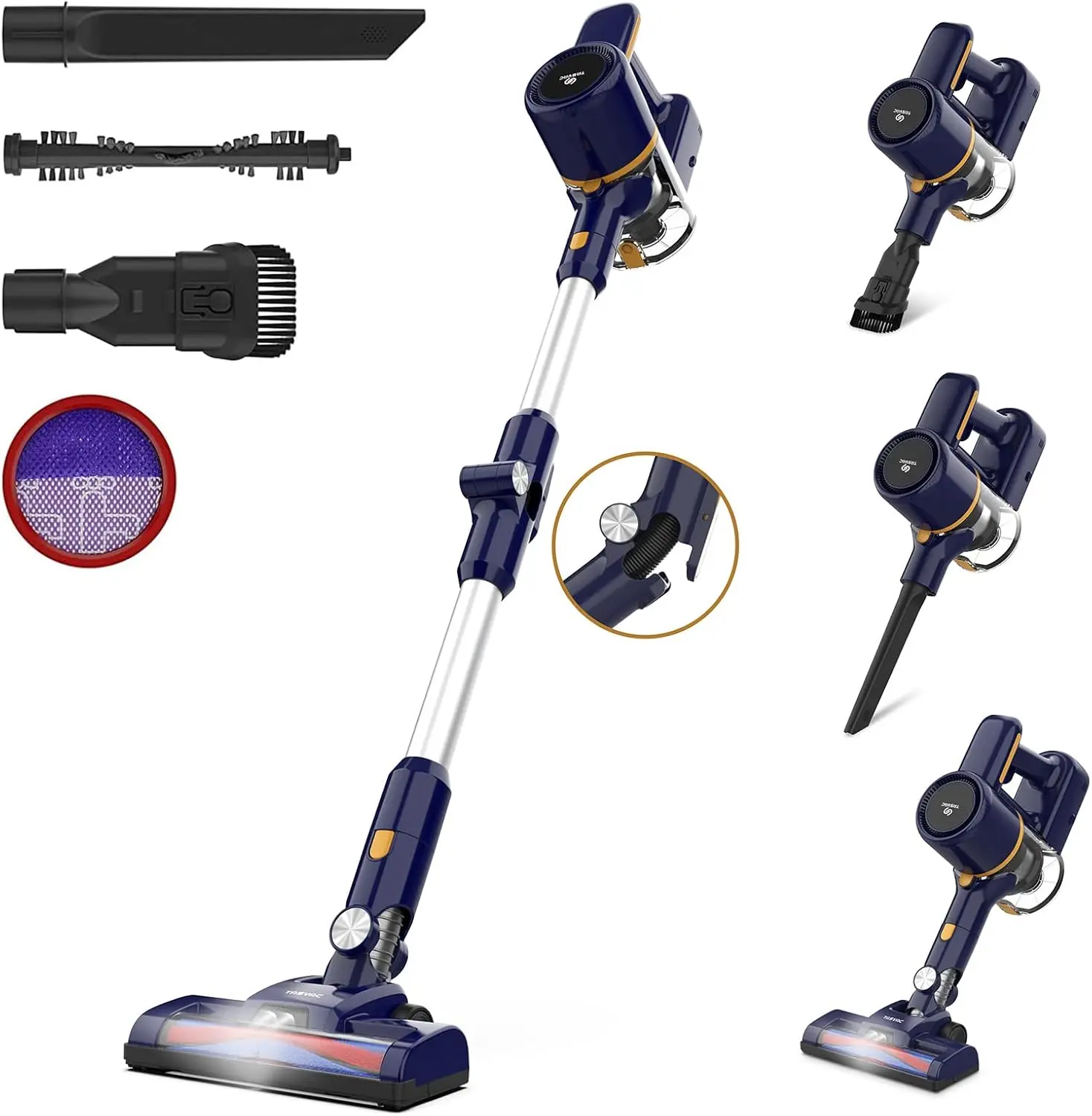TASVAC N7 02 Lightweight Cordless Stick Vacuum Cleaner 20000Pa Suction, Home Cleaning Tool, Floor Cleaning