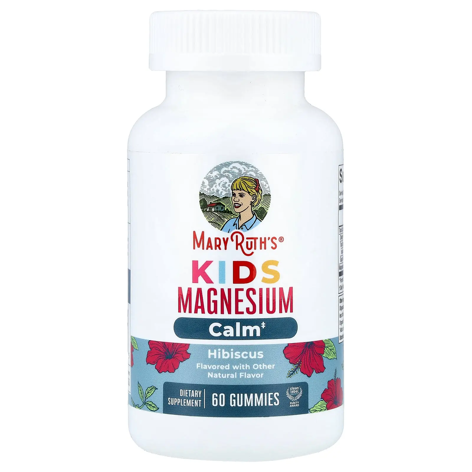 MaryRuth's Kids Magnesium Calm Gummies, Hibiscus, 60 Gummies
