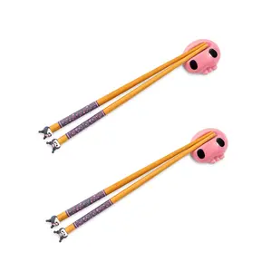 Sanrio Kuromi 2-Pair Bamboo Chopstick Set With Ceramic Rests Sanrio Kuromi 2-Pair Bamboo Chopstick Set With Ceramic Rests
