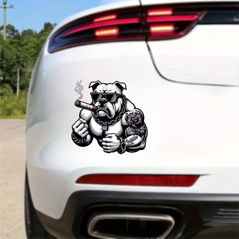 American Bulldog Stickers Car Decals - High-Quality PVC Scratch-Resistant Decorative Stickers for Cars, Motorcycles, Trailers, ATVs, and Laptops - Bold American Bulldog Design with Stylish Glasses and Tattoos, Vehicle Scratch Protection Cover | Trendy A American Bulldog Stickers Car Decals - High-Quality PVC Scratch-Resistant Decorative Stickers for Cars, Motorcycles, Trailers, ATVs, and Laptops - Bold American Bulldog Design with Stylish Glasses and Tattoos, Vehicle Scratch Protection Cover | Trendy A