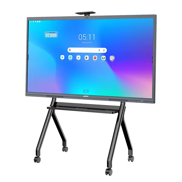 JAV Board 10 Interactive Flat Panel Display, 4K Touchscreen Smart Whiteboard - 55/65/75/86/98in Google EDLA Certified All-in-1 Conference Presentation Display with 48MP Camera & AI Mic for Meetings & Classrooms