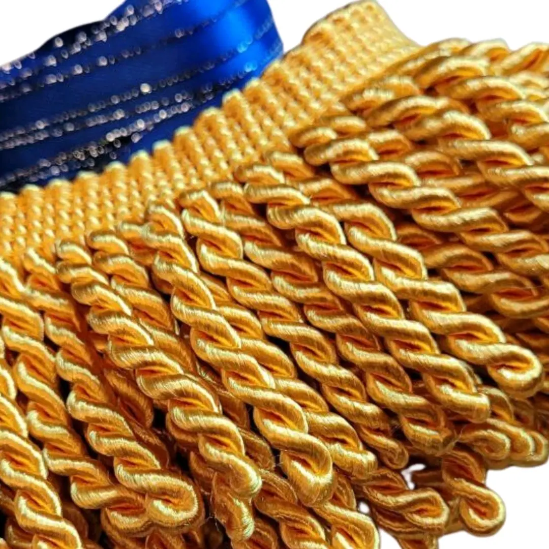 bullion fringes with ribbion of blue - TikTok Shop