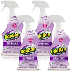 OdoBan 32 oz. Lavender Multi-Purpose Disinfectant Spray, Odor Eliminator, Sanitizer, Fabric Freshener, Mold Control (4-Pack)