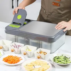 New Stainless Steel Cutting Board, Vegetable Chopper, Multi-Function Fruit Slicer, Manual Food Grater, Kitchen Tools, Dorm Essentials
