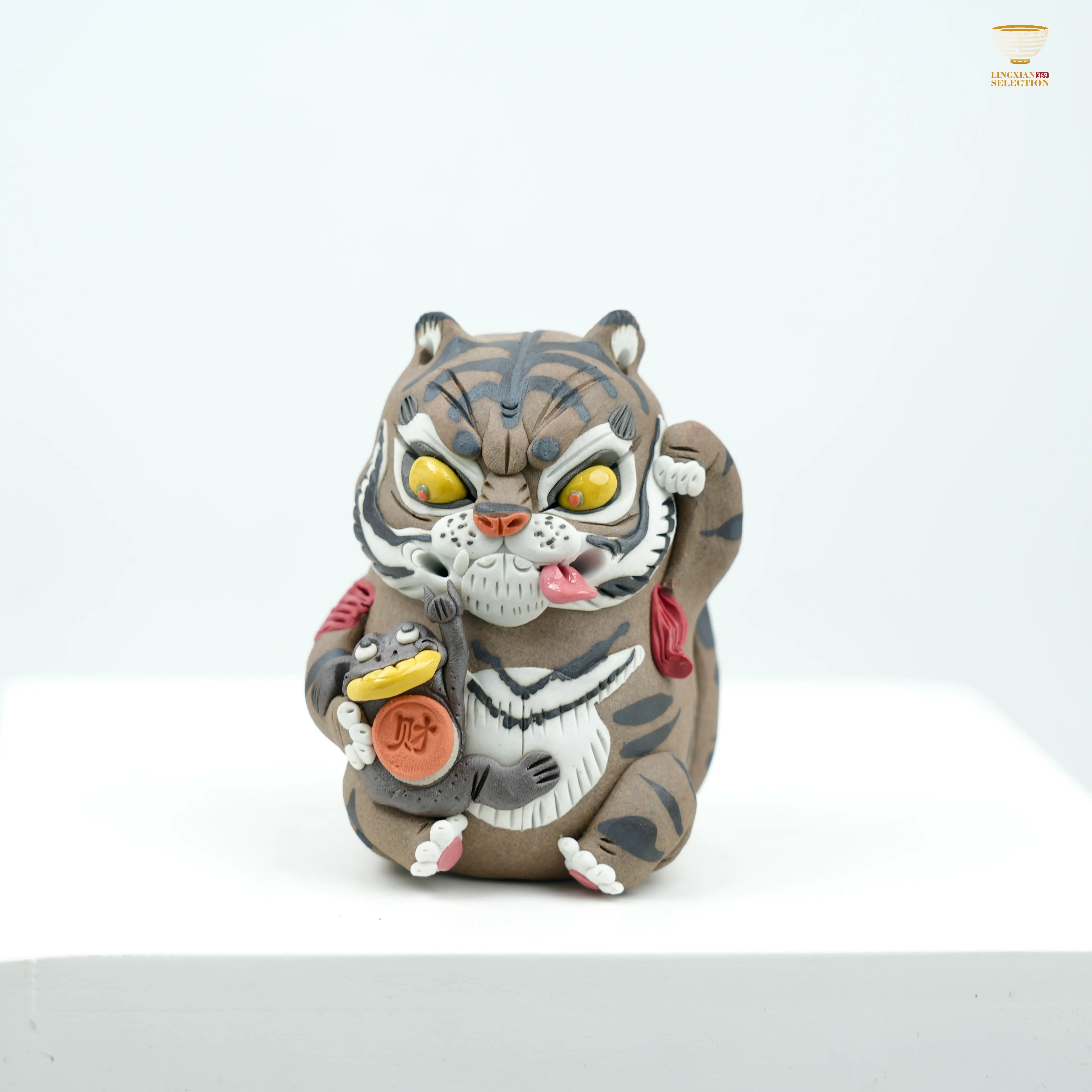 【Clay Tea Pet】Handcrafted Clay Incense Holder Playful Sculpture for Tea Table Rituals | Prosperity & Protection Decor Collectible