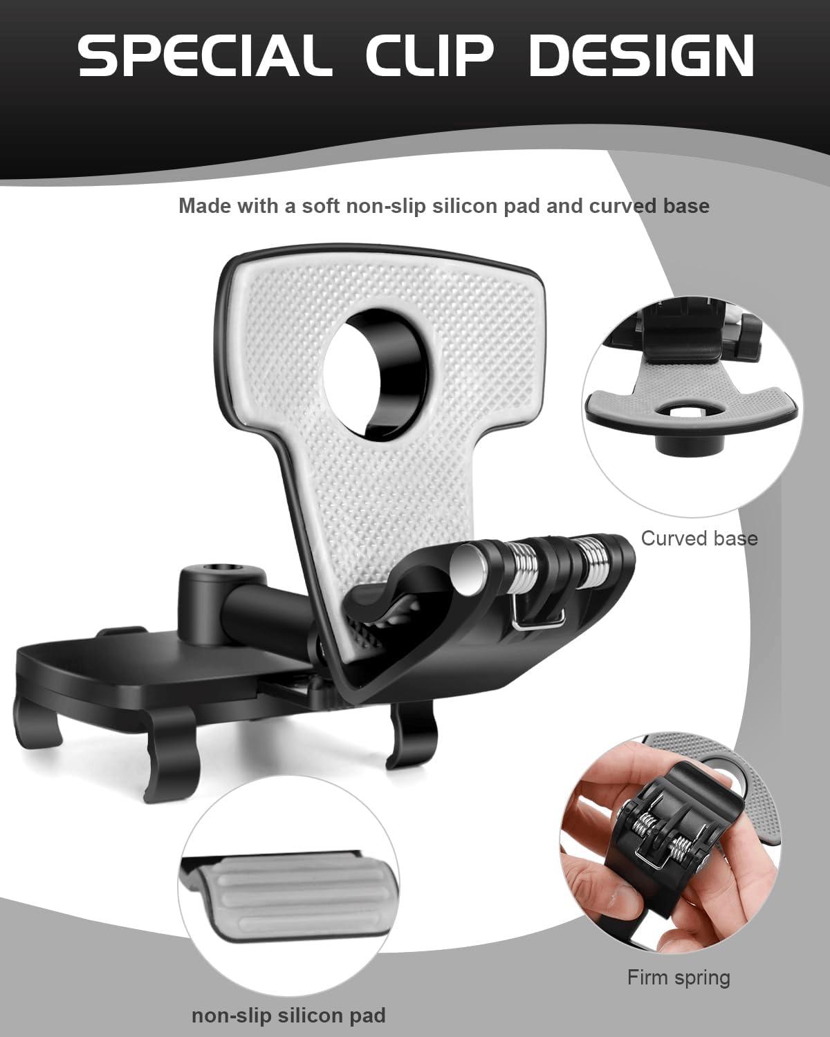 Car Phone Holder Dashboard Phone Mount 360 Degree Rotation Multifunctional Clip Design Car Universal Phone Mount Compatible with 4-7 inch cellphones-New