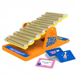 Tilt N Shout Rocking Teeter Totter Game, Fast-Paced Family Board Game for Adults & Kids, Family Fun Game, Party Trivia Game with Rewards, New Year's Edition, Tabletop Games