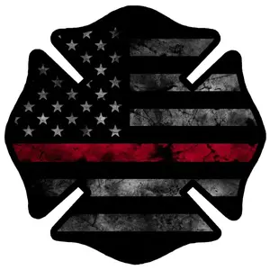 Fire Subdued American Flag Sticker "Final Sale" | Firefighter Support Decal | Weatherproof Viny