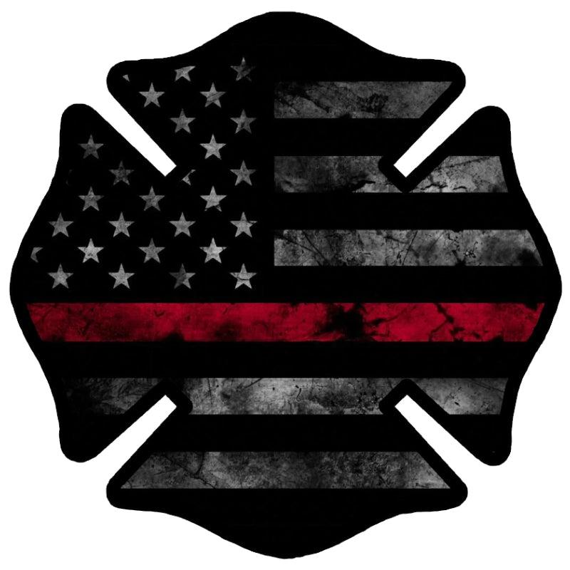 Fire Subdued American Flag Sticker "Final Sale" | Firefighter Support Decal | Weatherproof Viny