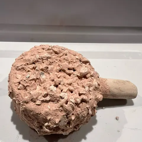 D- CRUJIDOS Paleta Suspiro Terron Beige & Caolin Koko Made in Mexico Unique Artisanal Piece