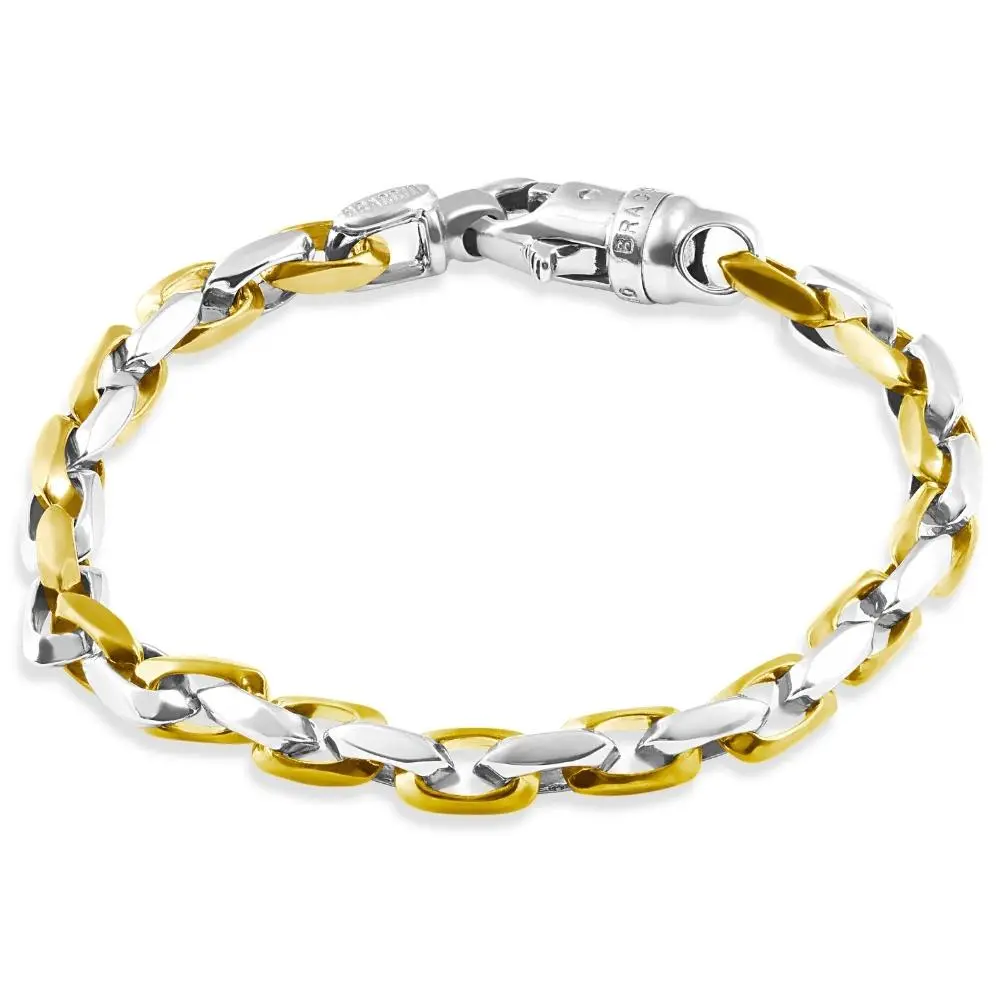 Men's 14k Gold (39gram) or Platinum (63gram) 6mm Link Bracelet 8.25"