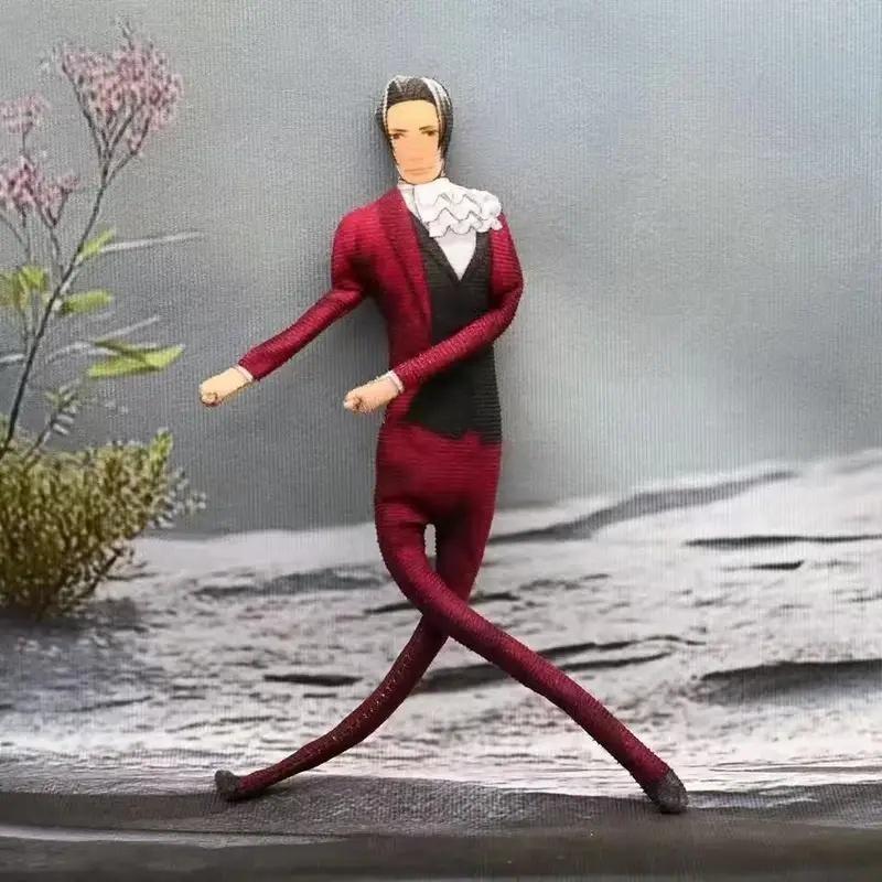 Game Ace Attorney Phoenix Wright Cosplay Plush Doll Miles Edgeworth Body Wire Skeleton Action Stuffed Dolls Accessories Gifts