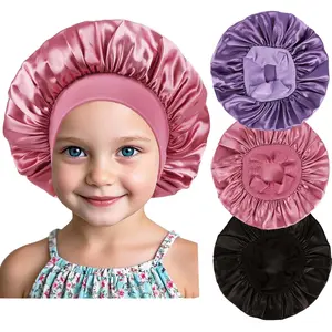 3 count  Bonnets for Girls,Silk Bonnet for   Sleeping,Small Sleep Cap for Boys