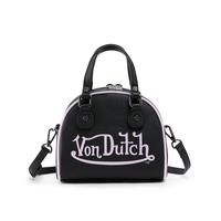 Black and Pink Two-Tone Bowling Bag