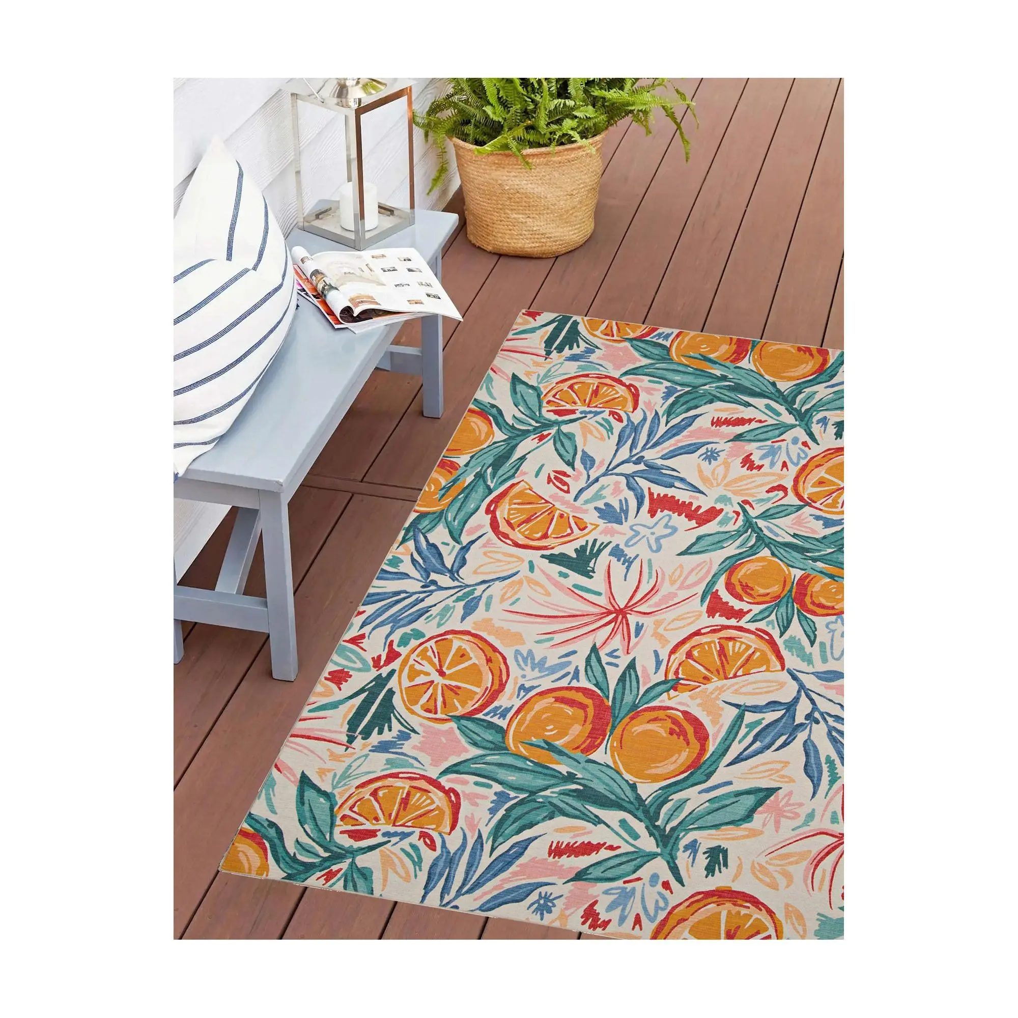 Linon Home Decor Pensacola 3' X 5' Indoor/Outdoor Washable Rug