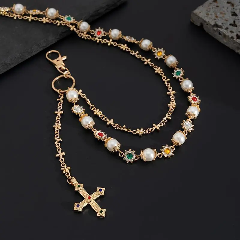 1pc Pendant Pants Chain for Men, Imitation Chain, Long Cool Punk Trousers Pocket Belt Key Chains for Hip Hop Rock Jean, Beaded men's accessories 1pc Pendant Pants Chain for Men, Imitation Chain, Long Cool Punk Trousers Pocket Belt Key Chains for Hip Hop Rock Jean, Beaded men's accessories