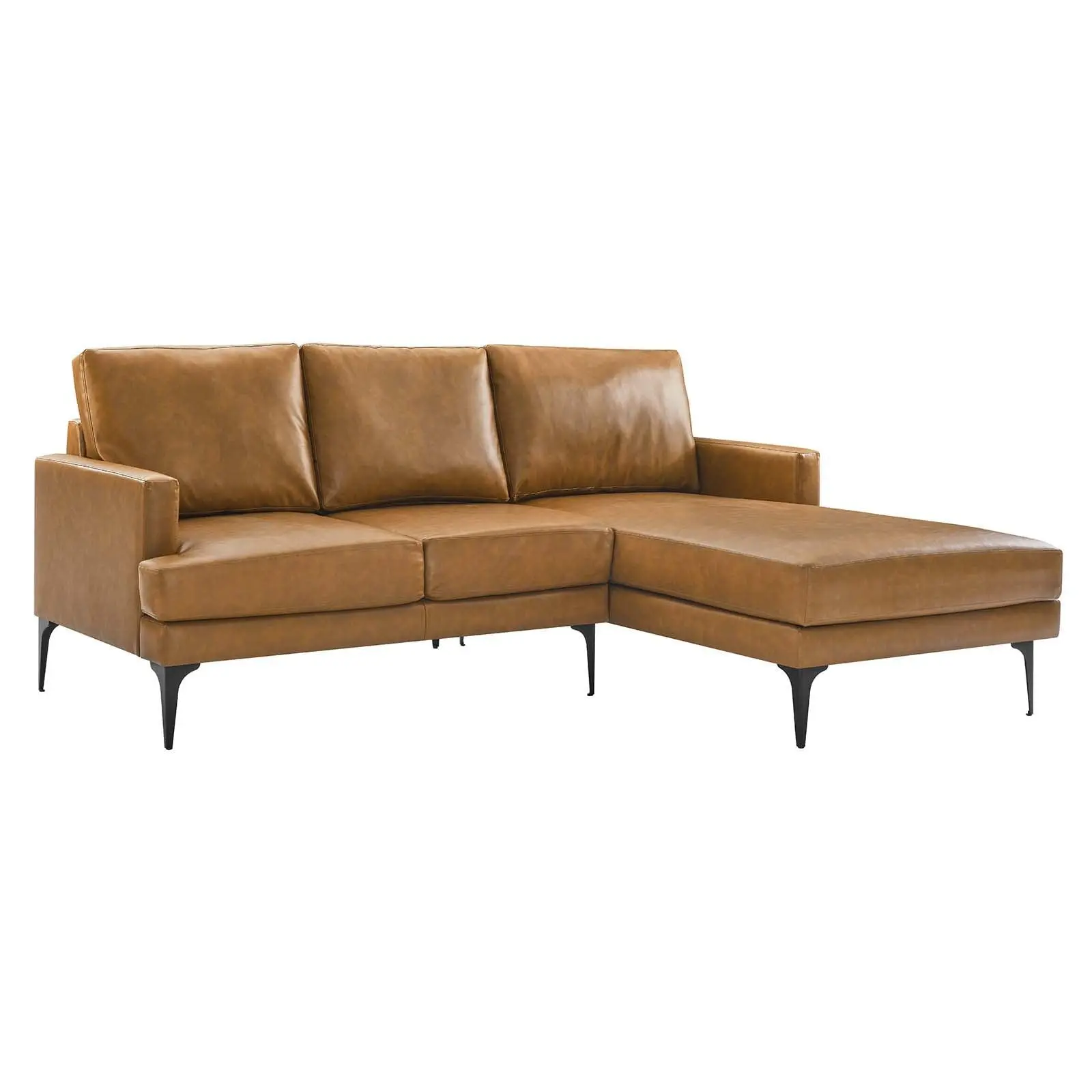 Modway Evermore Right-Facing Vegan Leather Sectional Sofa