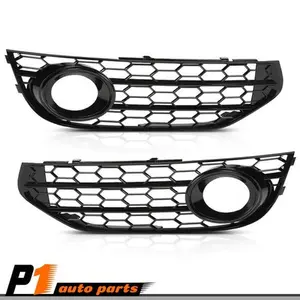 Fit For Audi A4 B8 ALLROAD 09-15 Front Bumper Fog Light Grill Cover Gloss Black