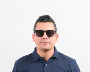 Simplistic Elegance Retro Small Round Sunglasses for Unisex | Trendy Circle Style Fashion Eyewear UV400 Protection Sun Glasses | Sunglasses for Wedding & Driving - Black Sunglasses with Silver Studs