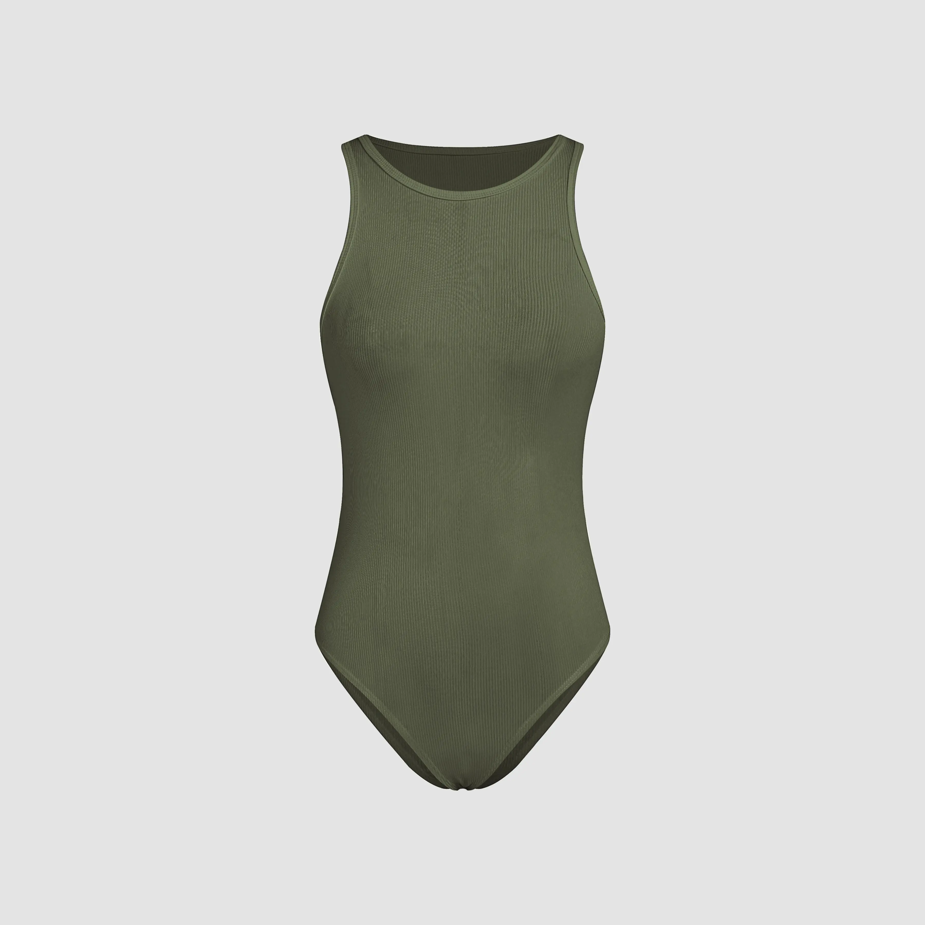 Cider Women's Basic Casual Solid Sleeveless Bodysuit Tops - 5 Colors, Size Range 0-26