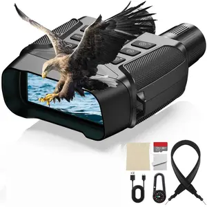 Cigman 4K Night Vision Goggles with compass, CIGMAN Night Vision Binoculars with 4.5\ Large Screen, 5000mAh Battery, f/1.0 Large Aperture, Compass, 32GB Card, Flashlight, 5X Zoom, for Hunting and Surveillance