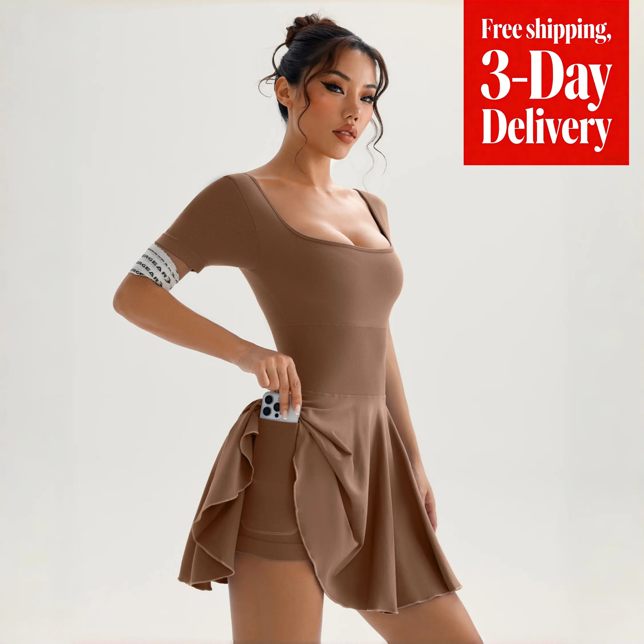 Women's Square Neck Tennis Dress with Inner Pocket, 2-in-1 Athletic Skort Dress for Workout, Golf, Pickleball & Casual Wear for Summer & Summer Wear - TikTok Shop Women's Square Neck Tennis Dress with Inner Pocket, 2-in-1 Athletic Skort Dress for Workout, Golf, Pickleball & Casual Wear for Summer & Summer Wear - TikTok Shop