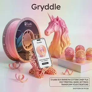 Gryddle 1.75mm petg filament tan, Gradient 3D Printer Filament, 1.0kg(2.2lbs) with Spool, Dimensional Accuracy ±0.02mm, High Toughness, Compatible with AMS FDM Left/Right/Left-Side Printing, 3d printing airless basketball