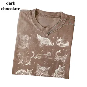 Cats 90s Vintage Style Tshirt, Retro Y2k Kitten Shirt, Cat Lovers Gift, Cute Cat Shirts, Nature Unisex Adult Cotton Shirt