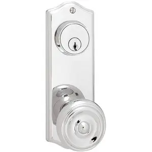 Emtek 8060EB Passage Single Keyed , Sideplate Locksets Colonial 3-5/8" Center to Center Keyed , Ebony Knob