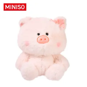 MINISO Furili Pig Guardian Series — Standard Sitting Figure — Soft, skin-friendly plush toy/cuddle pillow; Valentine’s Day gift, graduation gift for girls, bedroom decor item for back-to-school season