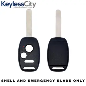 2002-2014 Honda / 3-Button Remote Head Key Shell with chip holder / HO01 / OUCG8D-380H-A CWTWB1U545 CWTWBIU545