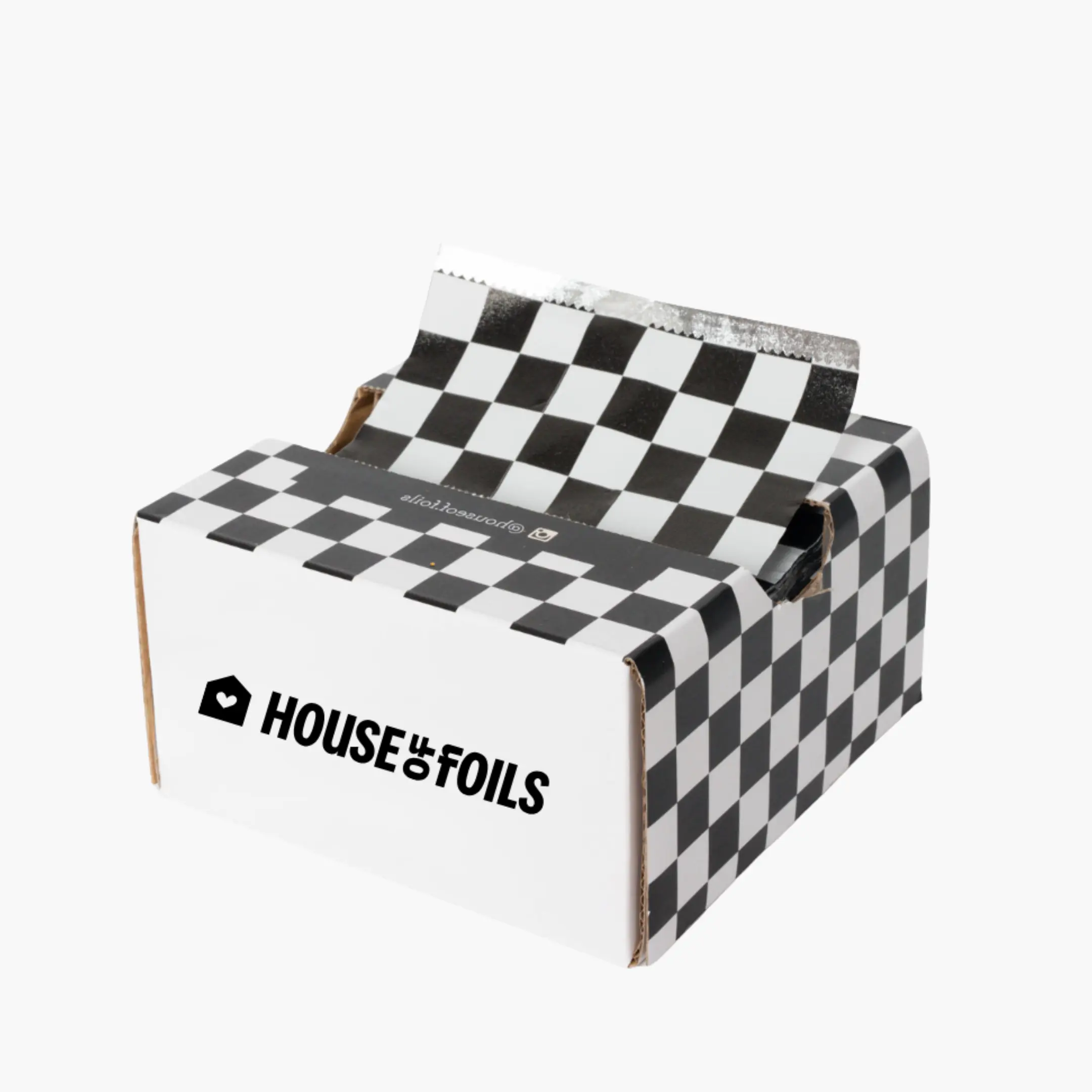 House of Classic Checkers Hair Foils (B&W) 5x11