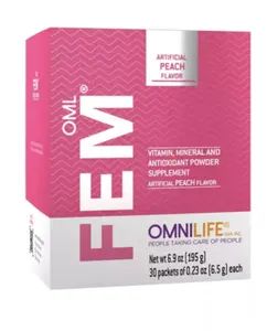 OML Fem | Peach Flavor | Box w/30 sachets