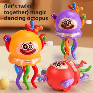 Funny Wind-Up Dancing Toy Clown Octopus Wiggle Corn Stress Relief Fidget Sensory Toy Cool Gift for Kids Teens Adults Easter Birthday Party Favors Desk Calm Toy