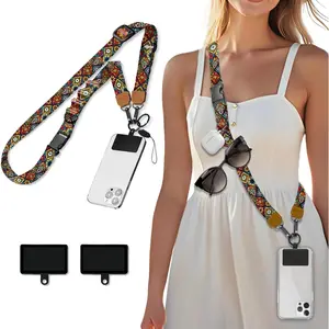 L-PCS023  Phone Lanyard Crossbody, Boho Cell Phone Lanyard for Around The Neck Adjustable Phone Strap, Anti Theft Cute Lanyard for iPhone Case ID Holder Keys Phone Accessories Travel Essential