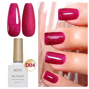 Ncvy Shimmering Glitter Gel Nail Polish, 10ML LED Cured Long-Lasting Formula, Salon Quality Nail Art Manicure Nail Care DIY Home Use, Perfect Gift
