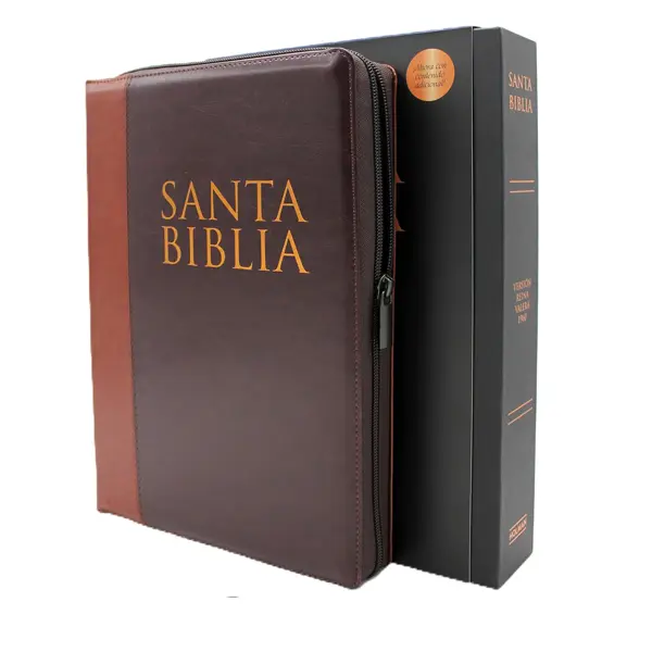 Coleccion Celestial Reina Valera 1960 Reference Bible - Super Giant Print, Brown Closure, Mahogany Cover, Special Collection, Large with Index, Easy-to-Read for Home and Church, Spanish Edition