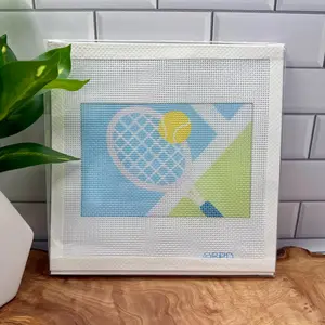Tennis Needlepoint Kit (pink racquet)
