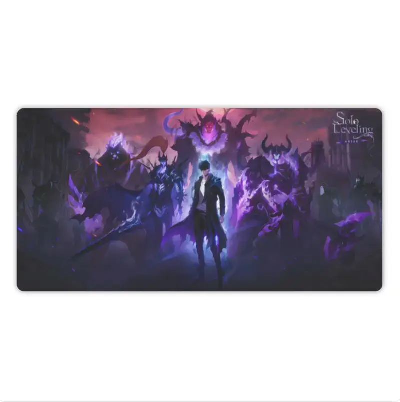 Solo Leveling Anime Inspired Desk Mat Gift for him Gift for her Sung Jinwoo Solo Leveling Merch LargeGaming Mousepad Valentines, pc accessories