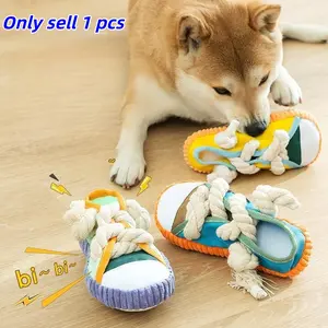 Interactive Pet Toy for Dogs & Cats, Durable Chew-Resistant Squeak Shoe Design, Perfect for Boredom Relief & Exercise