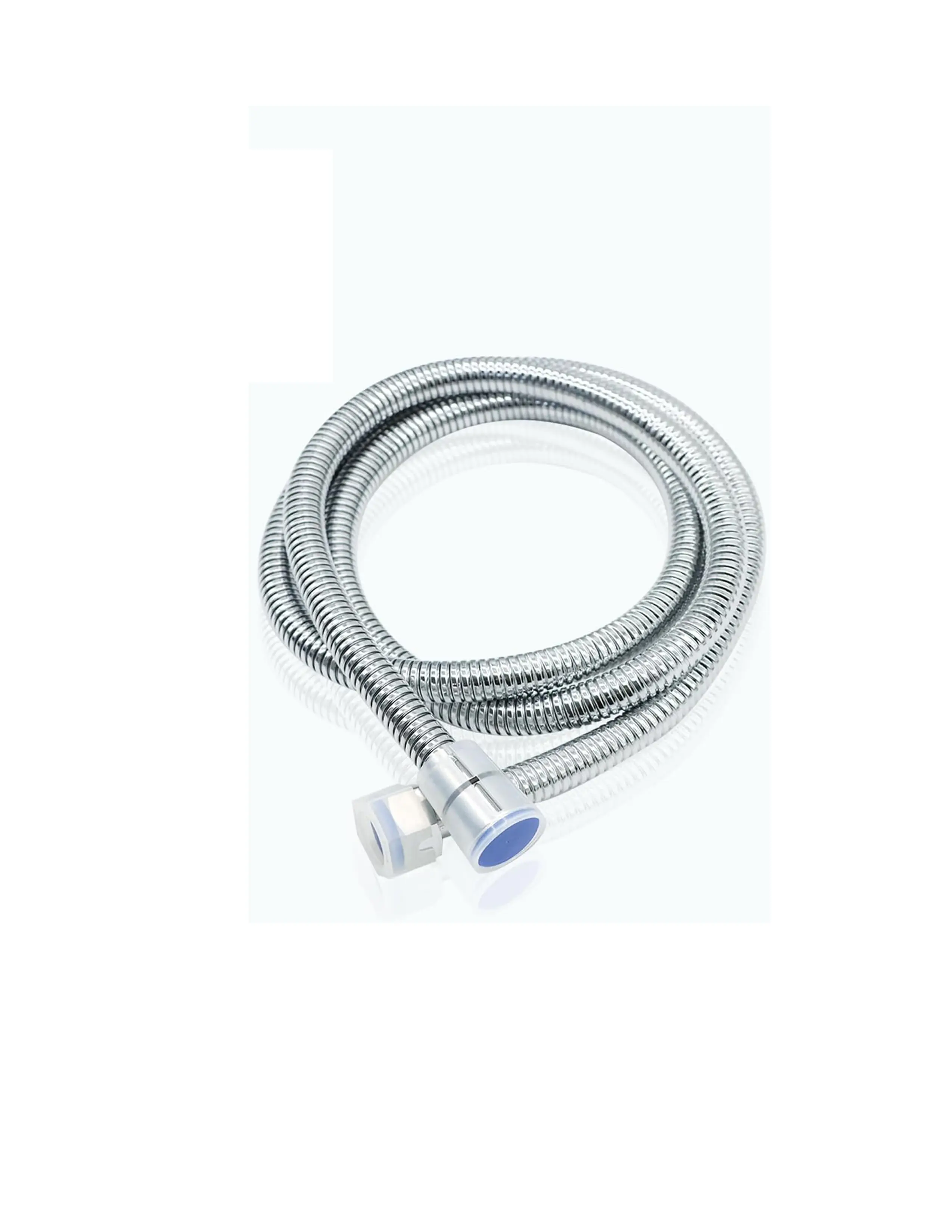 5ft Flexible Reinforced Texture Plastic Hose - Tangle-Free, Chrome Finish, Universal Fit Handheld Replacement for Bathroom Shower Fixtures, Easy Maneuverability for Replacing Leaking Hose, Handheld Shower Replacement